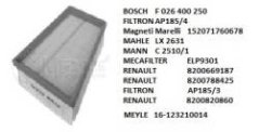 vzduchový filtr renault,8200669187,MEYLE