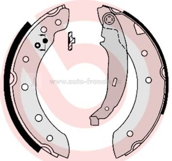 zadní brzdové čelisti citroen,peugeot,renault,,4241J1,7701208111,brembo