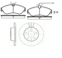 brzdy peugeot boxer,citroen jumper,přední brzdová sada