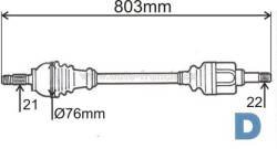 pravá poloosa citroen saxo,ax,peugeot 106,3273.5C,bez ABS,GRESA