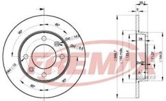 zadní brzdový kotouč citroen,peugeot,4246W9,FREMAX
