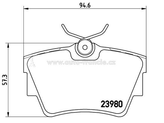 zadní brzdové destičky renault trafic,7701054772,remsa