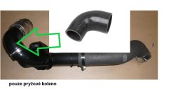 potrubí sání turba renault master 2.3 dci 144603730R 144605225R pouze pryžová hadice
