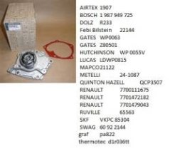 vodní čerpadlo renault,7701479043,original