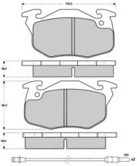 PŘEDNÍ BRZDOVÉ DESTIČKY citroen,peugeot,remsa