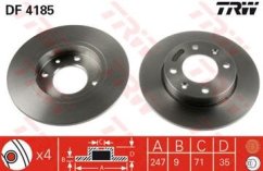 zadní brzdový kotouč citroen,peugeot,4246W9,TRW