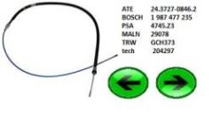 BRZDOVÉ LANO peugeot 207,ATE