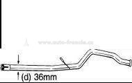 opravný díl výfuku peugeot 206,36mm,FPARTS