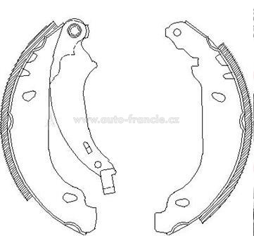 zadní brzdové čelisti peugeot 206,4241.k5,REMSA