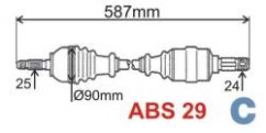 levá  poloosa berlingo,partner,xsara,picasso,3273.C8,s ABS GRESA