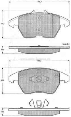 PŘEDNÍ BRZDOVÉ DESTIČKY citroen,peugeot ,FPARTS