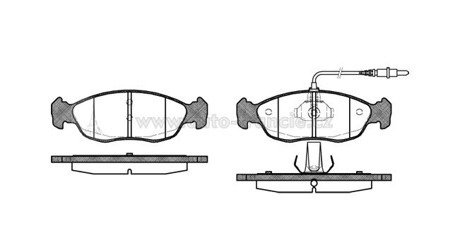425316 PŘEDNÍ BRZDOVÉ DESTIČKY citroen,peugeot,remsa 046102
