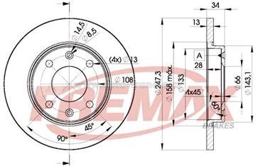 přední brzdový kotouč citroen,peugeot,4246.r8,fremax bd4298