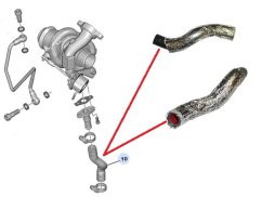 olejová hadice turbodmychadla citroen,peugeot 1.6 HDI,038127