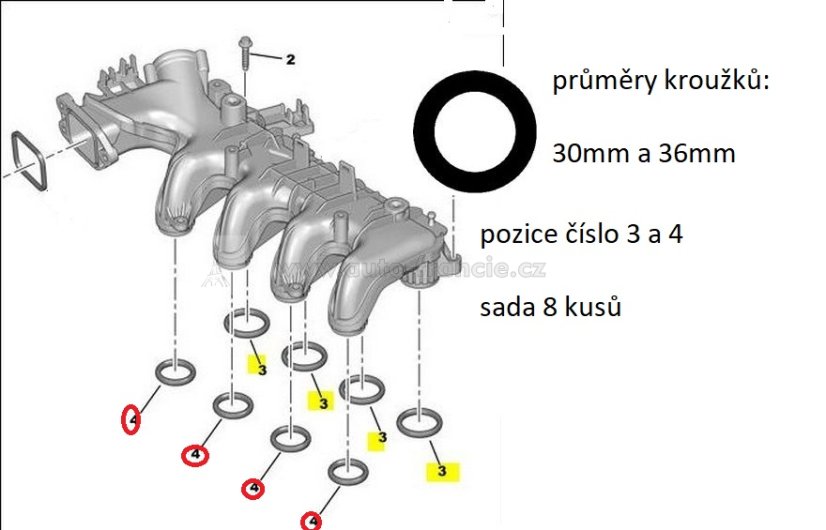 těsnění sacího potrubí citroen,peugeot,1.6 hdi,0348.r4,0348r4