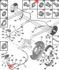 471105 zajištění lana ruční brzdy peugeot boxer citroen jumper fiat ducato