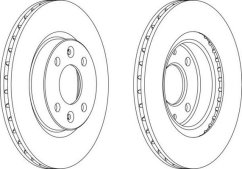 přední brzdový kotouč renault,7701204828,FERODO