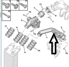 144053 hadice sání/rezonátor citroen/peugeot 1.6 HDI FPARTS RS33272