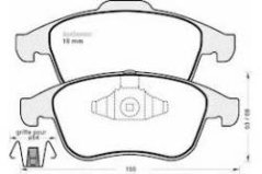 přední brzdové destičky renault,410607115r,TRW GDB1789