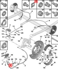 471105 zajištění lana ruční brzdy peugeot boxer citroen jumper fiat ducato