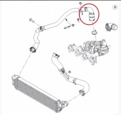 potrubí sání turba  renault master 2.3 dci-pouze pryžová hadice strana turba