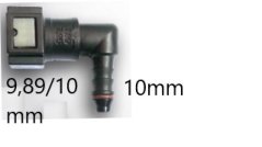 rychlospojka palivového potrubí 10mm ,koleno 90st.