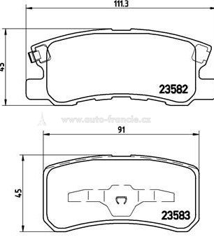 425448,zadní brzdové desky citroen c-crosser,peugeot 4007,brembo