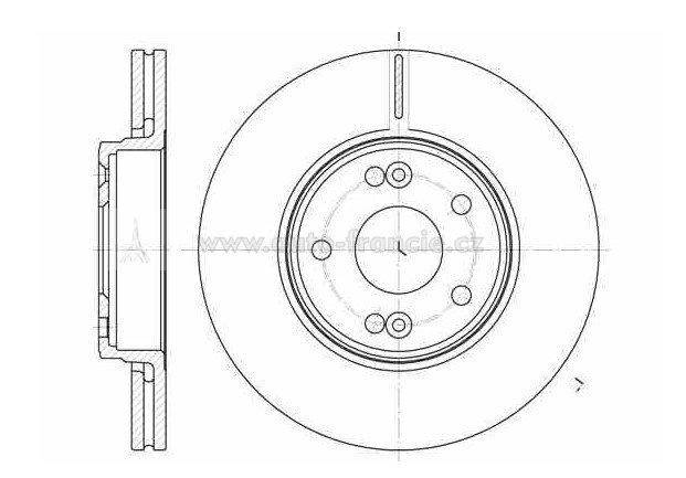7701206613, PŘEDNÍ BRZDOVÝ KOTOUČ RENAULT,remsa 669710