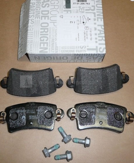 zadní brzdové destičky,renault master,7701206763,original