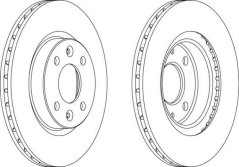 přední brzdový kotouč renault,7701204828,FERODO