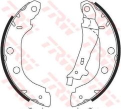 zadní brzdové čelisti renault kangoo,7701205517,trw gs8655