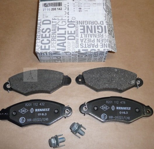 přední brzdové desky renault,citroen,peugeot,7701208142,original