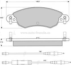 PŘEDNÍ BRZDOVÉ DESTIČKY CITROEN C5,4252.14,FPARTS
