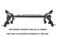 zadní náprava peugeot 206 S16, 206 CC