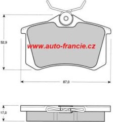 ZADNÍ BRZDOVÉ DESTIČKY citroen,peugeot ,renault,TRW GDB1330