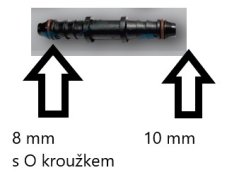 spojka palivového potrubí 8mm + 10mm