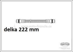 zadní brzdová hadička peugeot 206,levá,4806.94*,CORTECO