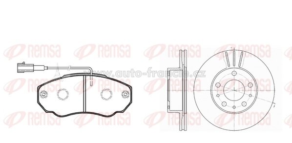 brzdy peugeot boxer,citroen jumper,přední brzdová sada