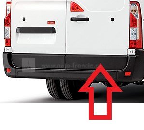 ZADNÍ PLASTOVÁ LIŠTA, renault master,opel movano b,nissan ,pravé