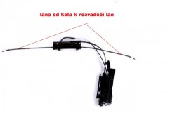 brzdové lano pro elektronickou ruční brzdu renault scenic2 ,sada 2ks