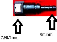rychlospojka palivového potrubí 8mm