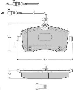 PŘEDNÍ BRZDOVÉ DESTIČKY PEUGEOT 407/407SW fparts