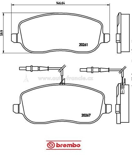 přední brzdové destičky citroen,peugeot,4252.20,brembo p23090
