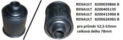 silentblok přední nápravnice renault trafic,52,5mm,FPARTS retr226