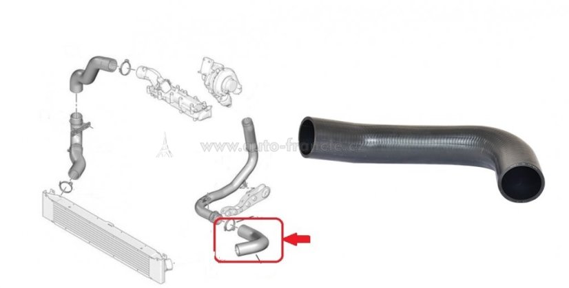 0382LQ hadice turbodmychadla peugeot boxer,citroen jumper 3.0 hdi,fiat ducato 3.0JTD
