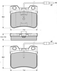 přední brzdové destičky citroen,peugeot,4253.21*,TRW