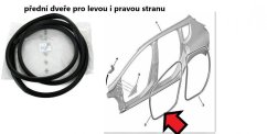 těsnění dveří peugeot 3008/5008 přední levá,pravá 9814855880