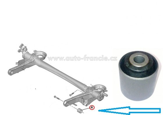 SILENTBLOK ZADNÍ NÁPRAVY CITROEN,PEUGEOT,5131C0,515261,FPARTS