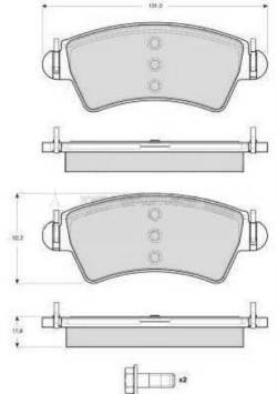 PŘEDNÍ BRZDOVÉ DESTIČKY citroen,peugeot,REMSA