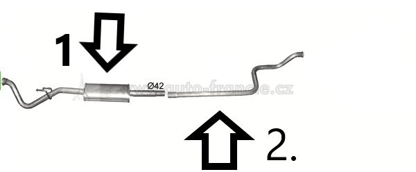 1717kv střední díl výfuku citroen berlingo,peugeot partner tepee